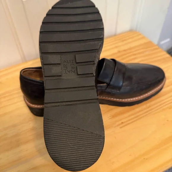 Naturalizer Black Adiline Leather Loafers - Picture 3 of 4